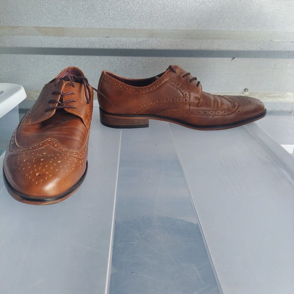 Mens Apt. 9 (176490) Brewster Cognac Wingtip dress Shoes - Size 10.5